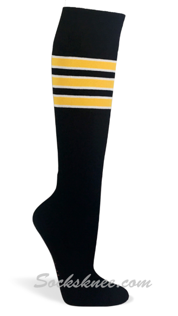 Couver Premium Like Pittsburgh Pirates Striped Knee High Socks - Click Image to Close