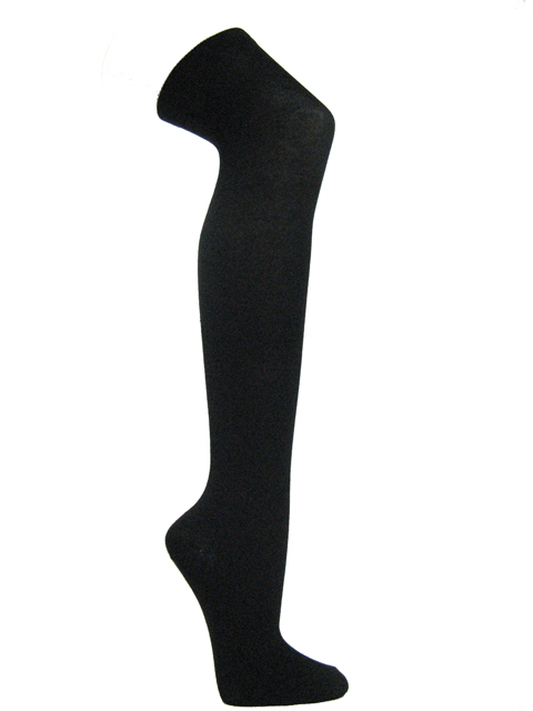 Black over knee high socks