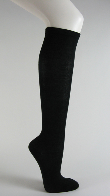Black womens fashion casual dress knee socks
