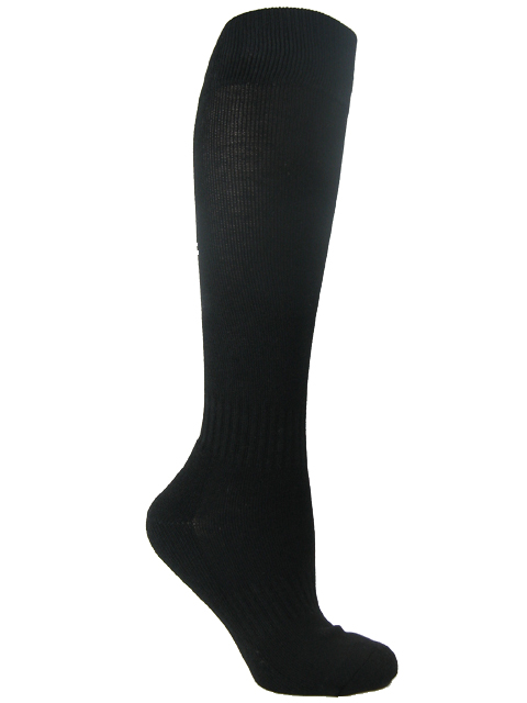 Black youth sports knee socks - Click Image to Close