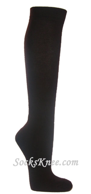 Brown athletic knee socks for sports - Click Image to Close