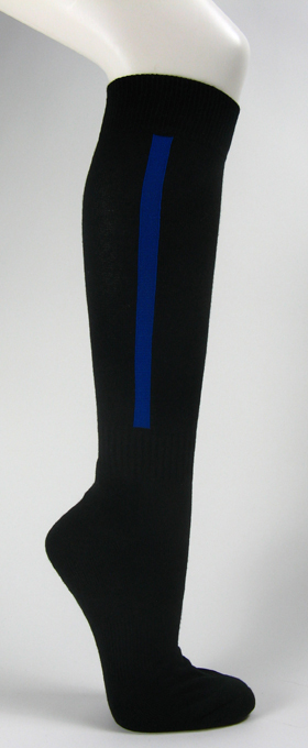 Black sports knee socks w stripe