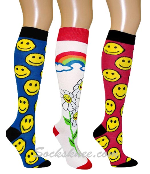 Emoji Knee High Socks