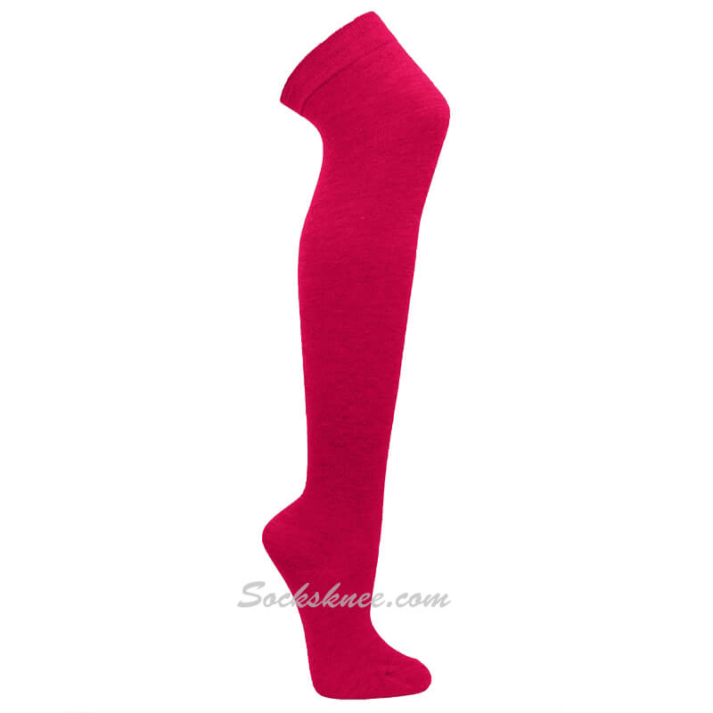 Hot pink Over knee Thigh high boot socks