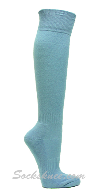 Carolina Blue High Quality Youth Sports Knee High Socks - Click Image to Close