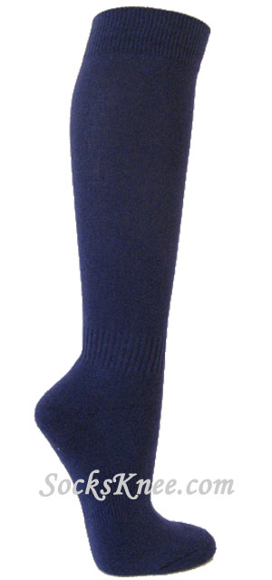 Dark purple athletic knee socks for sports - Click Image to Close