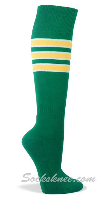 Couver Premium Like Oakland Athletics Striped Knee Hi socks