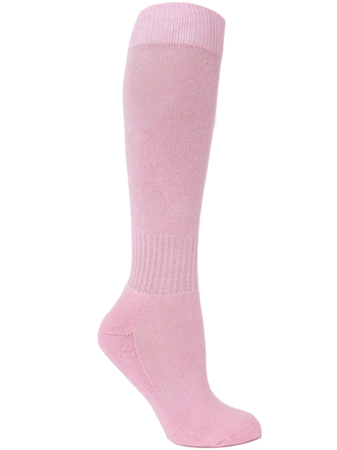 Light pink youth sports knee socks - Click Image to Close