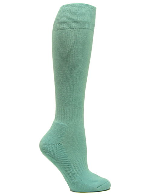 Light sky blue youth sports knee socks - Click Image to Close