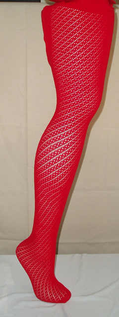 Red knit tight - Click Image to Close