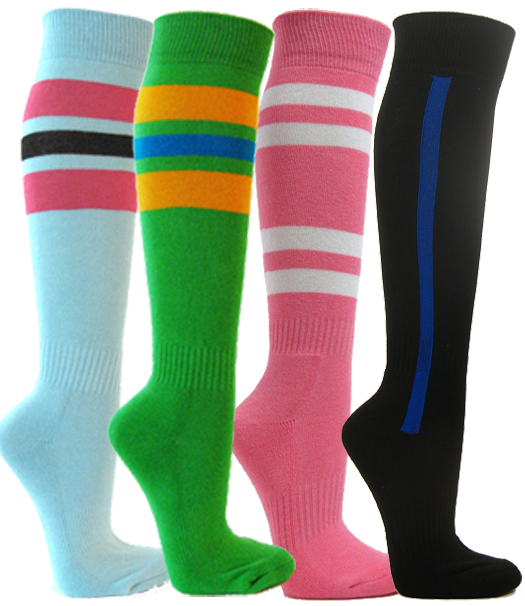 Striped Knee socks for Sports