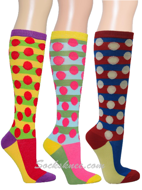 Stripe Socks With DOTS