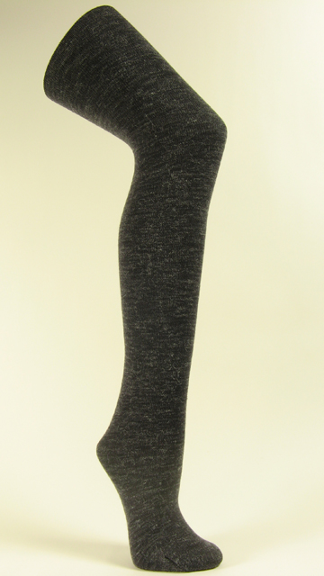 Thick heather charcoal tights - Click Image to Close