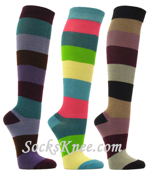 Knee socks Wider Striped