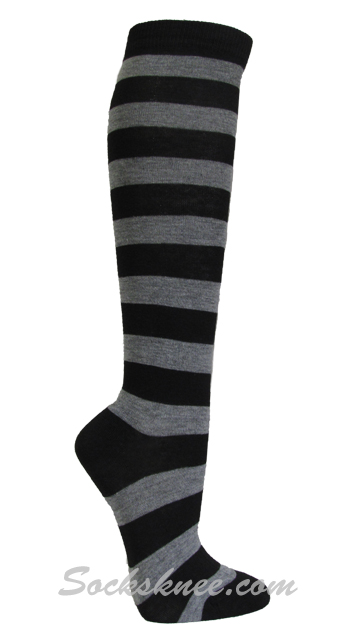 Knee Socks 2 Color Wide Striped