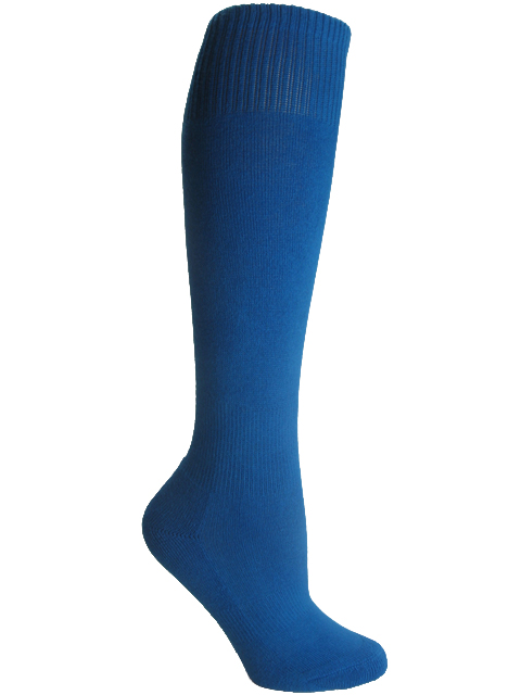 Blue youth sports knee socks - Click Image to Close