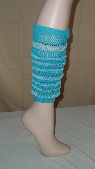Bright blue leg warmer - Click Image to Close