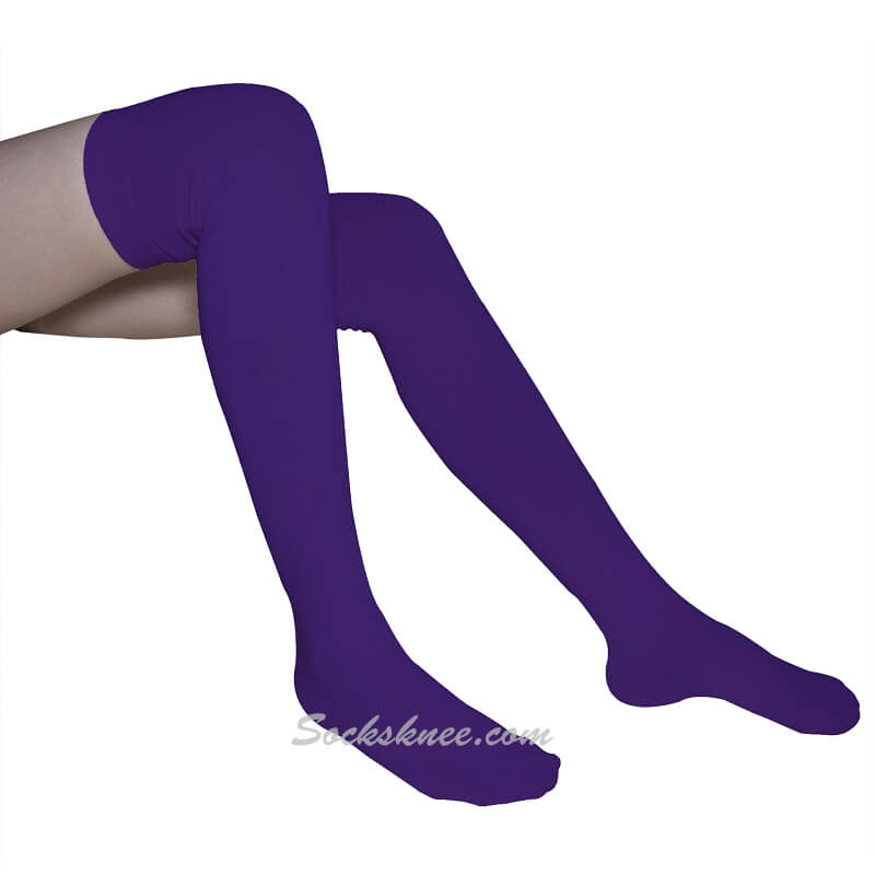 purple over the knee socks