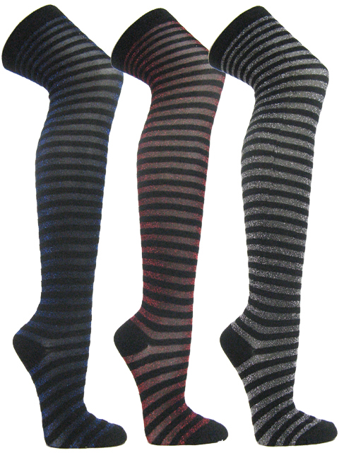 Striped Over Knee sock for Women