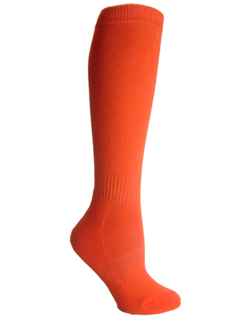 Orange youth sports knee socks - Click Image to Close