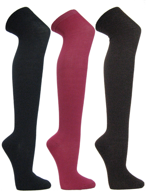 Oberon Vog Socks - Pink/Black | Knee-high optical illusion sock | Fluevog  Shoes