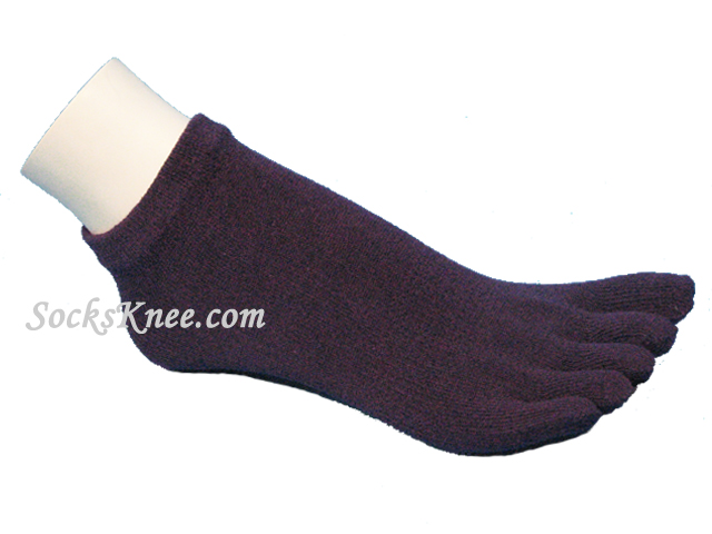 Purple No Show Length Toes Toe Socks - Click Image to Close