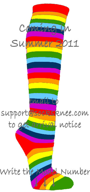 Rainbow Striped Knee Socks for Women - Click Image to Close
